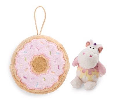 Einhorn Sweety Rainbow 10cm in Donut mit Loop