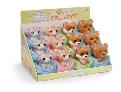 Little Paws 12cm 4 design, 12 pcs. dans display