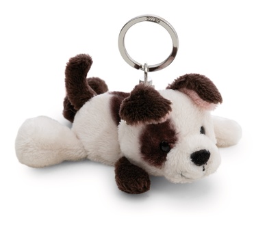 Schlüsselanhänger Hund weiss 