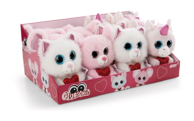 GLUBSCHIS Love 15cm bras ballants 3 design, 12pcs. dans display