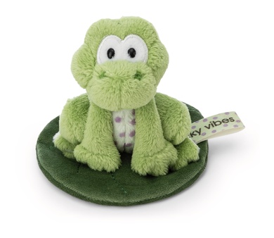 Grenouille Fridolin Frog sur feuille 7cm 