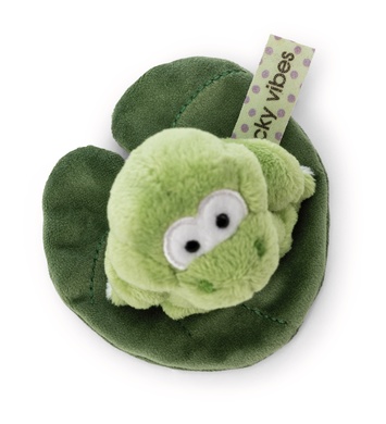Grenouille Fridolin Frog sur feuille 7cm 