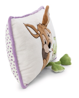 Coussin brocard René Reobuck & grenouille Fridolin Frog