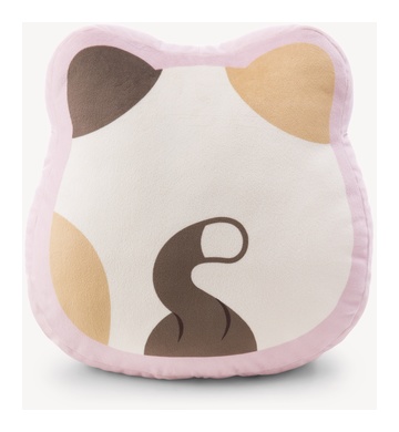 Coussin chatte Angy avec pot de fleurs 