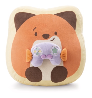Coussin renard Geeks avec console de jeux