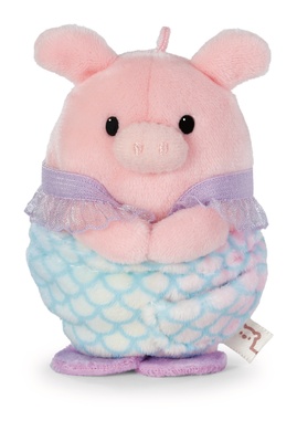 Cochon Onk 8cm avec bivalve et costume de sirène dans boîte cadeau
