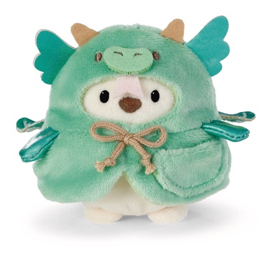 Ours blanc Snono 8cm avec flamme et costume dragon dans boîte cadeau