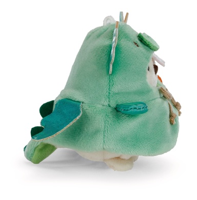 Ours blanc Snono 8cm avec flamme et costume dragon dans boîte cadeau