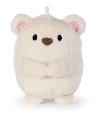Ours blanc Snono 8cm avec flamme et costume dragon dans boîte cadeau