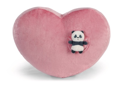 Kissen Love Panda herzförmig mit Baby Panda 10cm