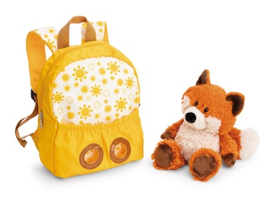 Rucksack gelb mit Fuchs 