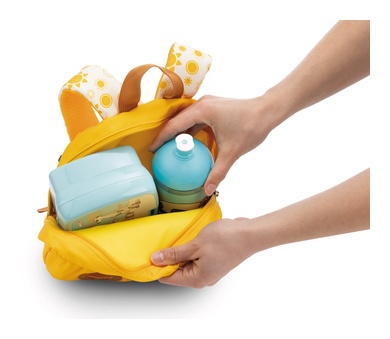 Rucksack gelb mit Fuchs 