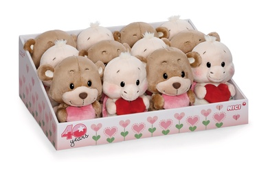 Bären und Schildkröten mit Herz 22cm Schlenker, 12 Stk im Display