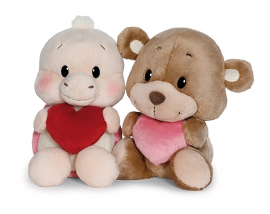 Bären und Schildkröten mit Herz 22cm Schlenker, 12 Stk im Display