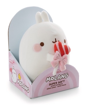 Molang avec sucette 24cm dans boîte cadeau