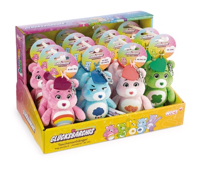Bijou de sac Bisounours 4 design, 16pcs. dans display
