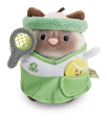 Siamkatze Siamy 8cm mit Tennisball und Tenniskostüm in Geschenkverpackung