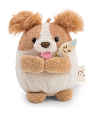 Spaniel Brushy 8cm mit Pinsel und Malerkostüm in Geschenkverpackung