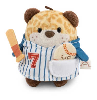 Leopard Ichiro 8cm mit Baseball und Baseballkostüm in Geschenkverpackung