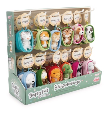 Porte-clés Sleeping Pets 12 design, 36 pièces dans display