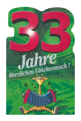 Zahlengeburtstag 33 