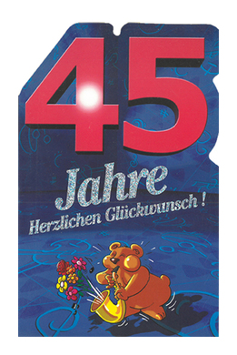 Zahlengeburtstag 45 