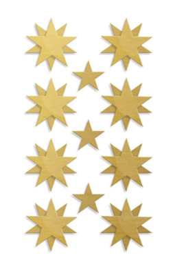 Sticker Sterne Gold Metallic 3D 7.8 x 12.5 cm
