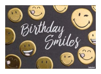 GEBURTSTAG Black+Gold Smiley 