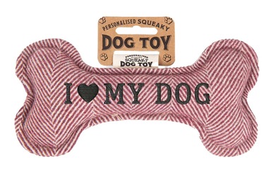Hundespielzeug I love my dog rot 