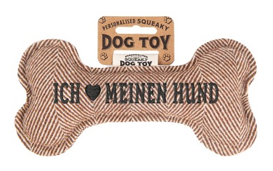 Hundespielzeug Ich liebe meinen Hund braun