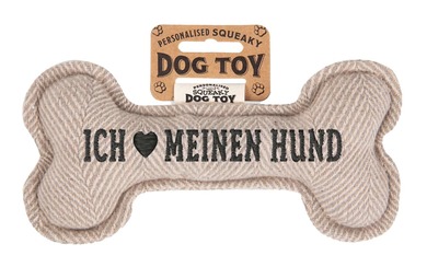 Hundespielzeug Ich liebe meinen Hund crème