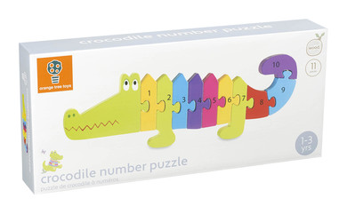 Zahlenpuzzle Krokodil 