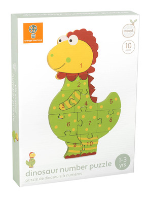 Zahlenpuzzle Dinosaurier 