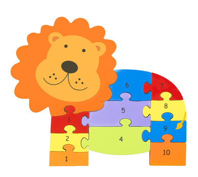 Puzzle de chiffres lion 