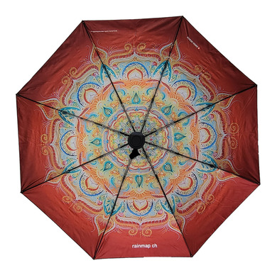 Mandala Schirm aussen schwarz 