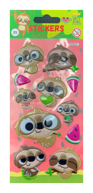 Puffy Glitter Sloth 