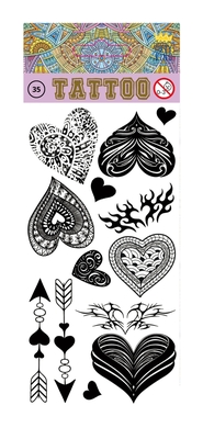 Tribal hearts tattoos 