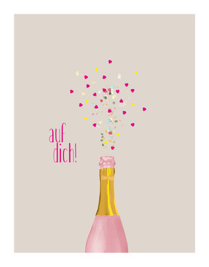Bouteille de champagne à toi 